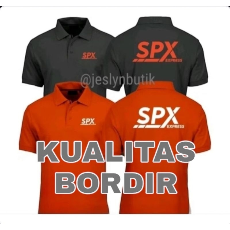 KAOS POLOTSHIRT BORDIR SPX EXPRESS KAOS DRIVER BAJU KERJA BORDIR