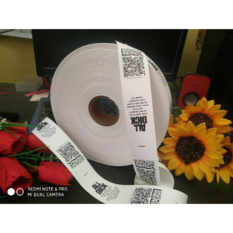 

Label Kaos Tafeta printing custom Petunjuk Pencucian Washing