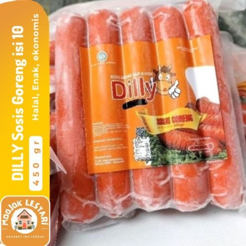 

MOOJOK-Sosis GORENG SAPI DILLY 450gr Isi 10 Ukuran Besar Panjang Enak Murah