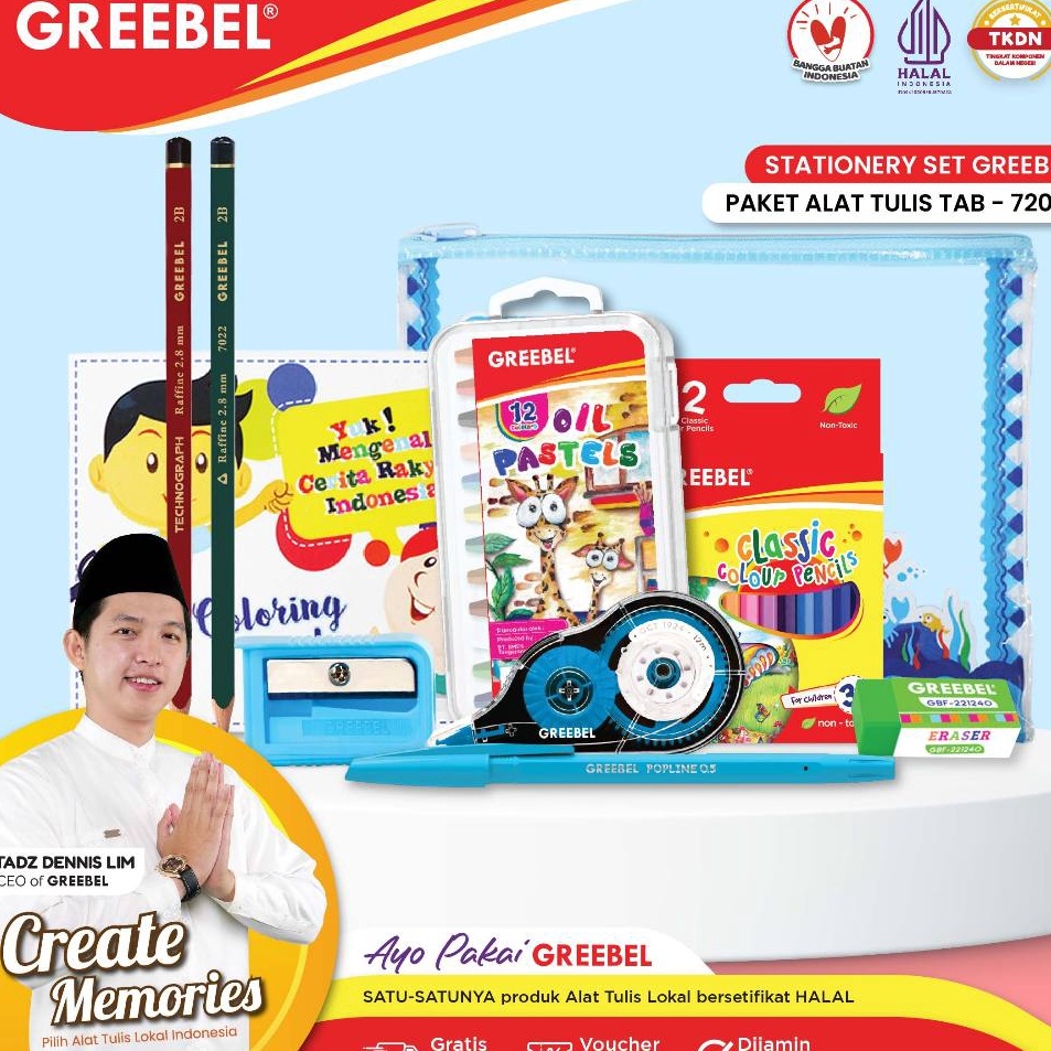 

Grosir Merakyat GREEBEL Paket Alat Tulis SET 72 T Stationary Stationery Set Alat Tulis Sekolah Alat mewarnai Anak