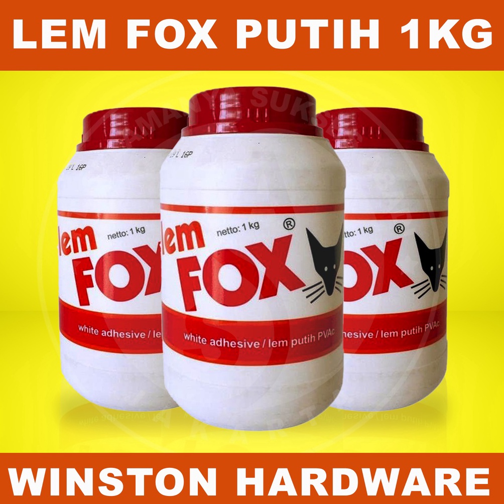 

KODE K8K4 Lem Putih FOX Botol 1 Kg Lem PVC
