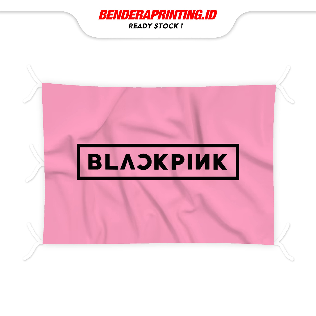 Bendera Blackpink Printing Kain Tetron KPOP