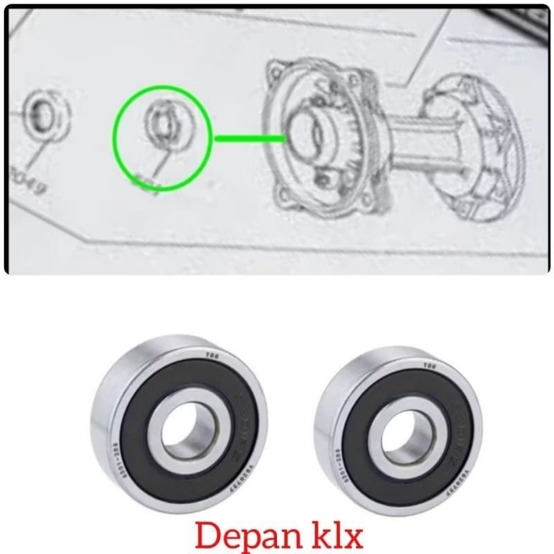 bearing klaher roda KLX D-Tracker 150