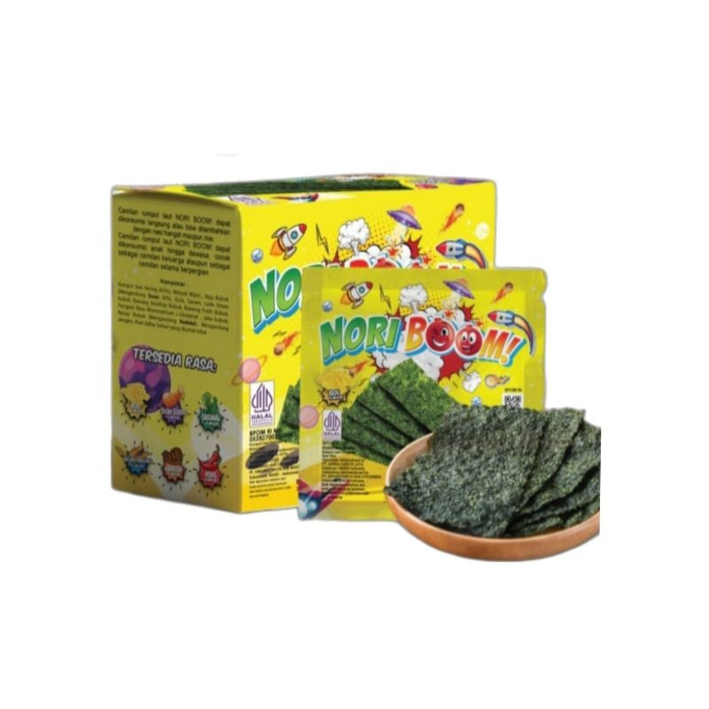 

Nori Boom Rumput Laut Panggang - Rasa Keju (1 box/12 pcs)