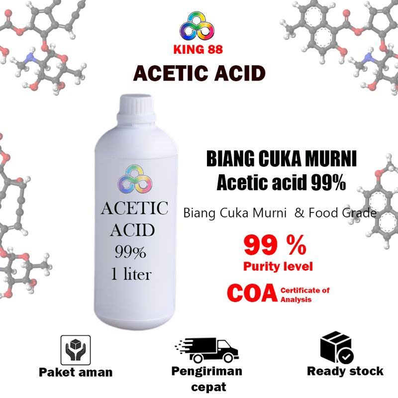 Biang Cuka Murni 1 liter  Food Grade / asetat / Acetic Acid / Bibit Cuka pembersih 1 liter Murah