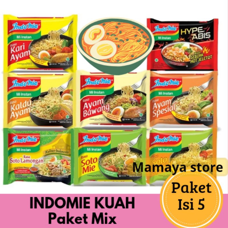 

Indomie Kuah (Paket mix isi 5)