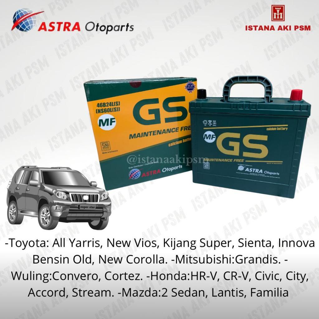 Aki Mobil GS Astra MF NS60LS/ 46B24LS - Aki Kering Original Astra Otoparts