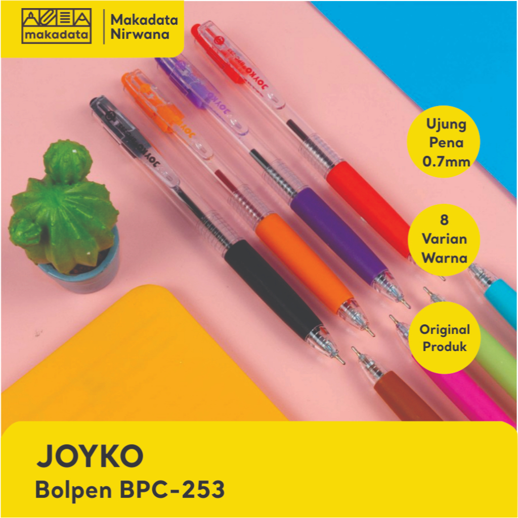 

JOYKO BOLPEN/PULPEN/BOLLPOINT WARNA BPC-253 (1 PACK)