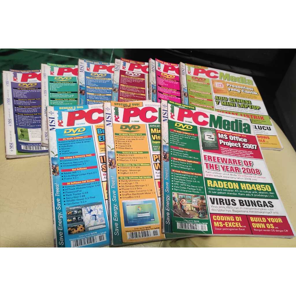 Majalah Seken PC MEDIA Original Tanpa CD/Edisi 2008