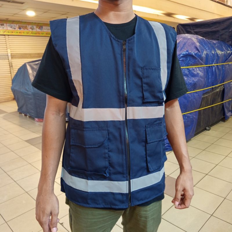 Rompi Safety Drill 4 line / Rompi Safety Bahan Drill