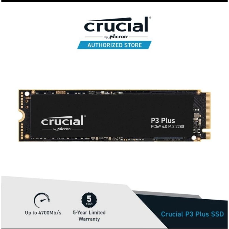 Crucial® P3 Plus 3D NAND NVMe™ PCIe® M.2 SSD NVME PCIE GEN