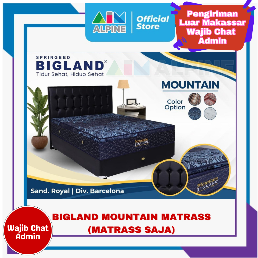 BIGLAND SPRINGBED BERBAGAI MACAM TYPE ( FREE ONGKIR KHUSUS WILAYAH KOTA MAKASSAR)