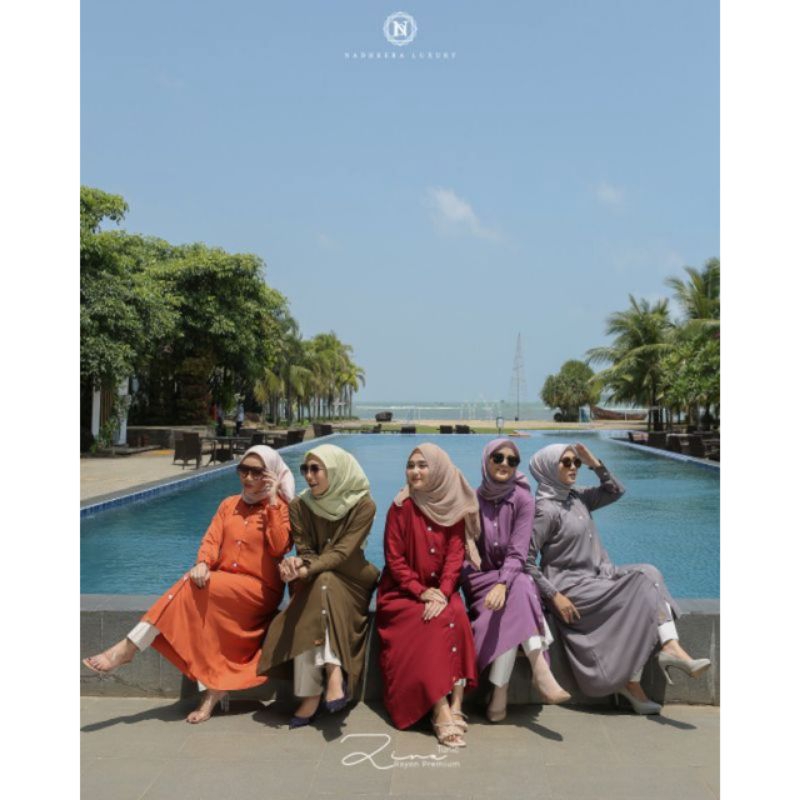 ziva long tunik raton premium nadheera luxury