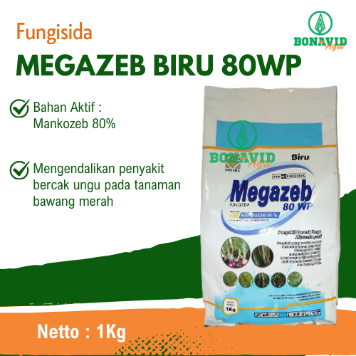 Fungisida Mankozeb MEGAZEB 80WP Biru