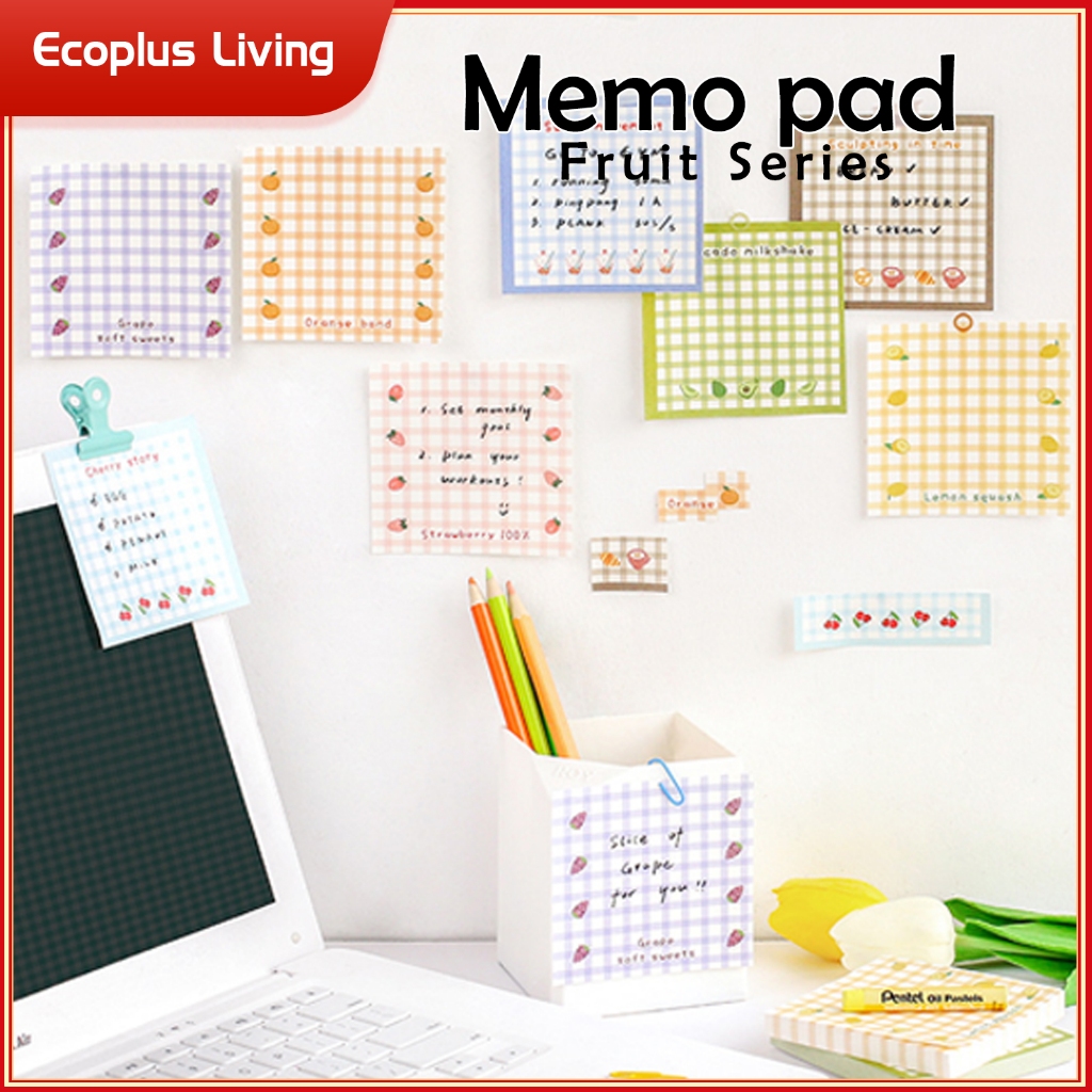 

100Memo Model Fruit Series Catatan Sekolah Kantor Notes ATK