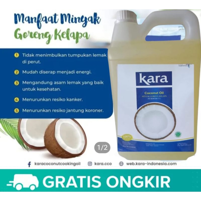 

KARA MINYAK KELAPA / KARA COCONUT OIL. 100% MURNI KEMASAN 5 LITER