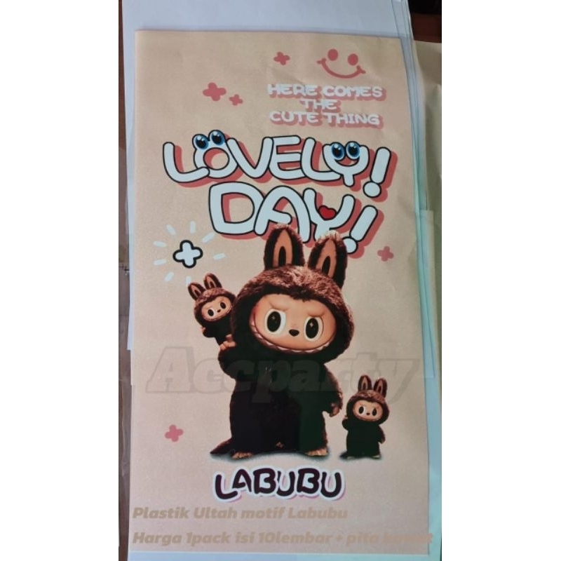 

Plastik Ultah Karakter Labubu Cinnamon Kuromi / Plastik Bingkisan Snack Labubu 22x40cm(sedang)
