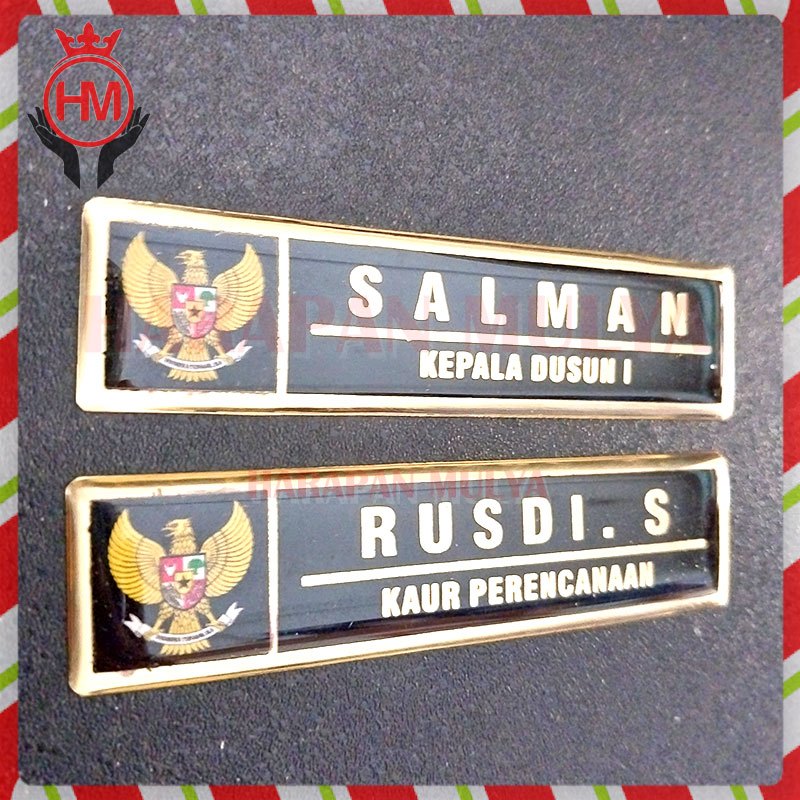 

Name Tag Perangkat Desa Papan Nama Dada Garuda Perangkat Desa - Harapan Mulya