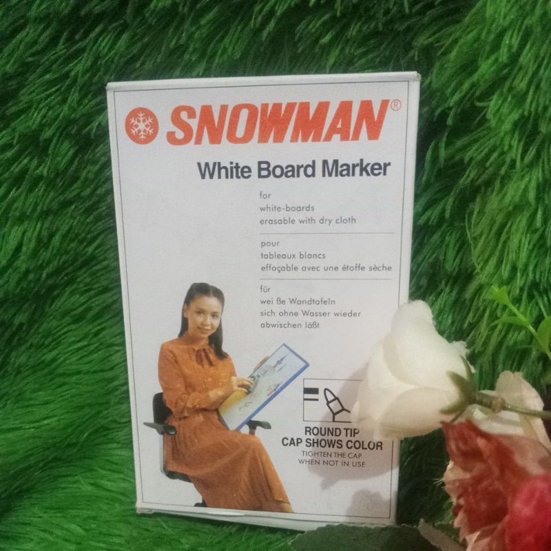 

spidol white board marker merah snowman lusinan murah