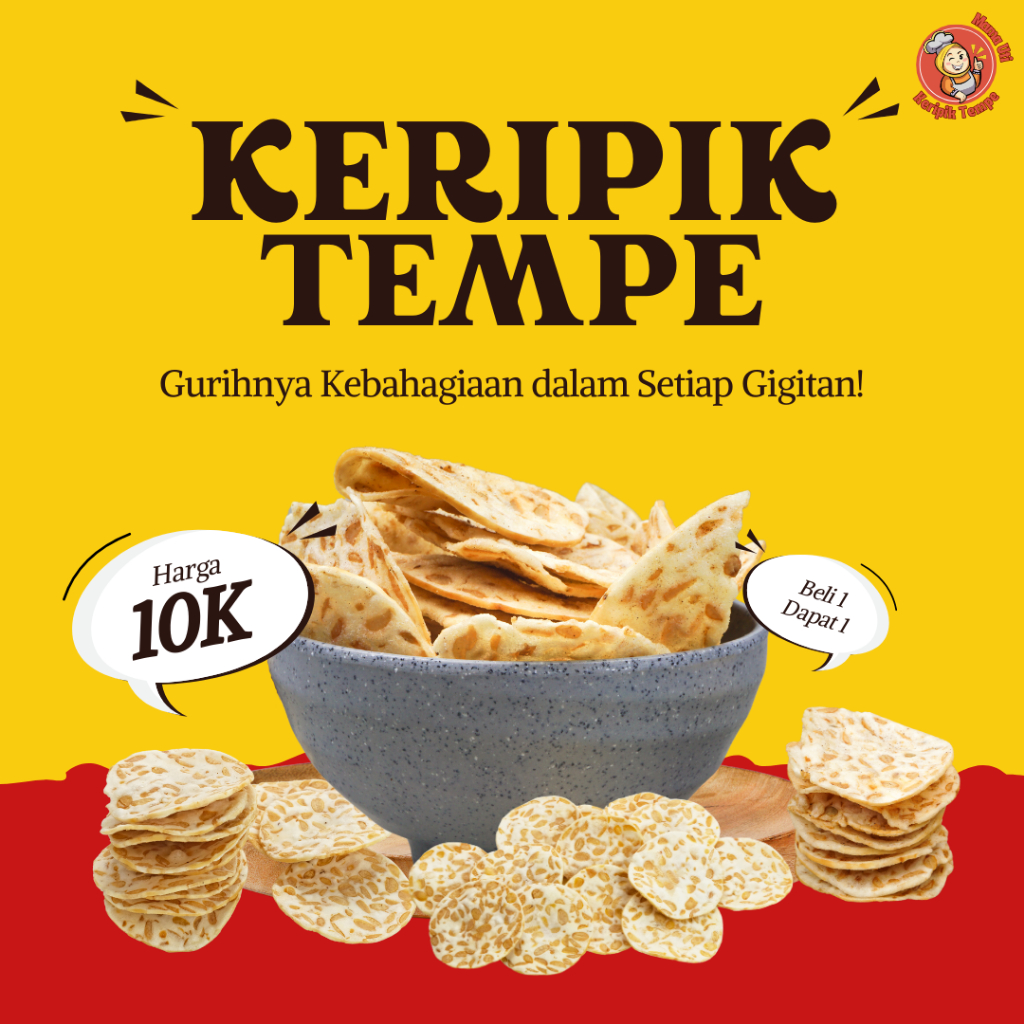 

Keripik Tempe Mama Uti / Kripik Tempe Sagu Spesial / Keripik Sagu Crispy Gurih Renyah - 150 Gram