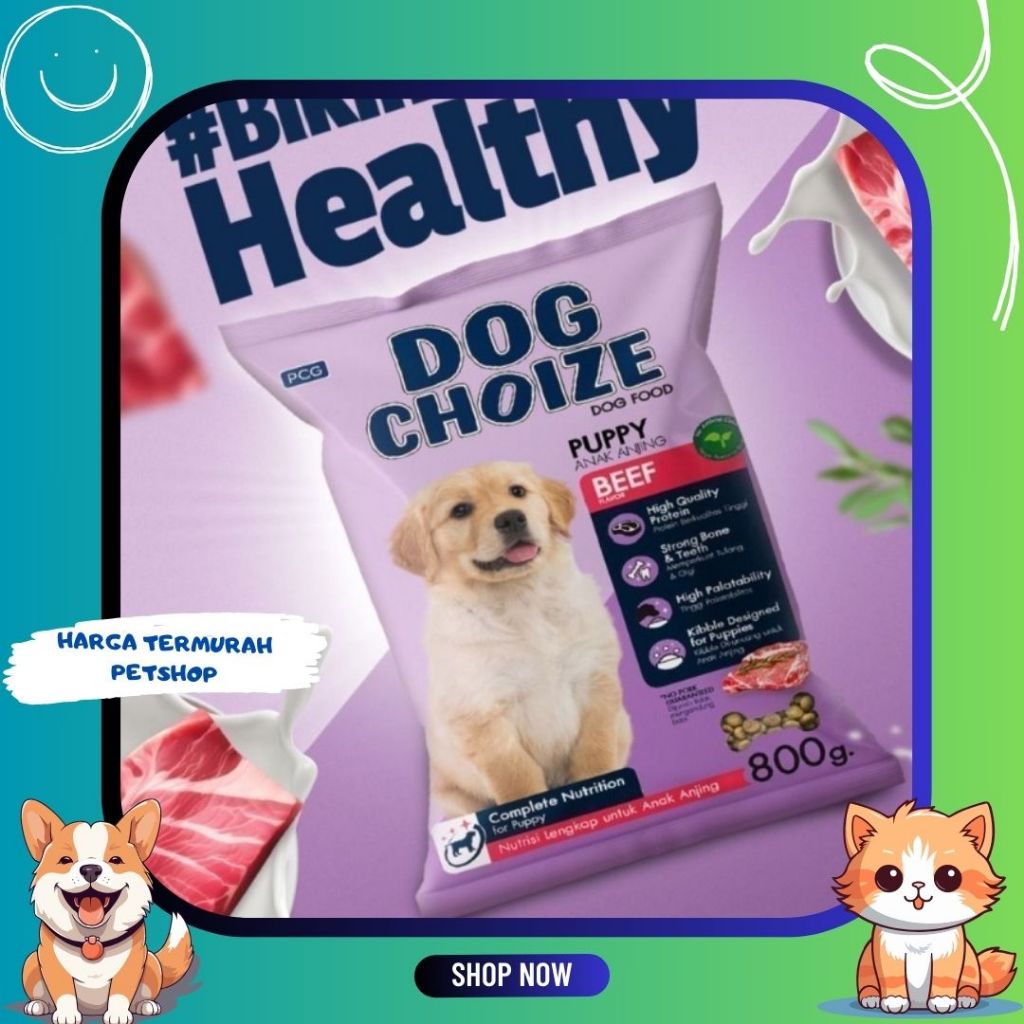 (GOJEK) GROSIR DOG CHOIZE ADULT BEEF 20KG / DOG CHOIZE ADULT LAMB 20KG / DOG CHOIZE PUPPY BEEF & MIL