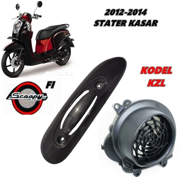 Tutup Kipas / Cover Kipas Standar  Scoopy fi 2012 2013 - 2014 - 2015 + Cover tutup pelindung knalpot