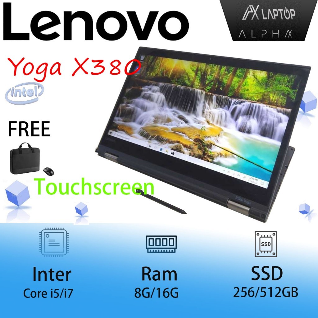 Laptop Lenovo Thinkpad Yoga X370 X380 Core I5/I7 Gen 7/8 Touchscreen RAM 8GB SSD 256GB  Like baru  M