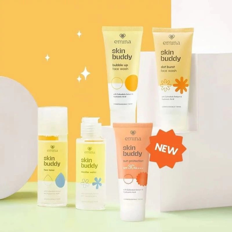 Emina Skin Buddy Series I Face Wash Micellar Water Face Toner Sunscreen