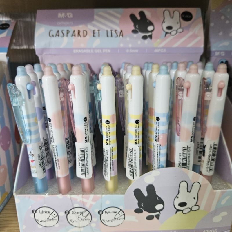 

bolpen pen gel + setip penghapus M&G gaspard et lisa erasable gel pen (bolpen bisa dihapus)