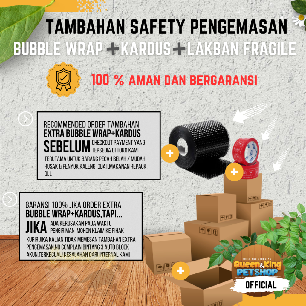 

Tambahan Bubble Wrap dan Kardus Packaging Barang