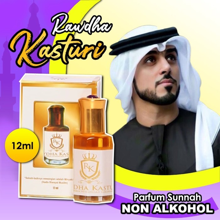 Minyak Wangi Parfum Kasturi Kuning Asli Arab Saudi 12Ml Rawdha Kasturi