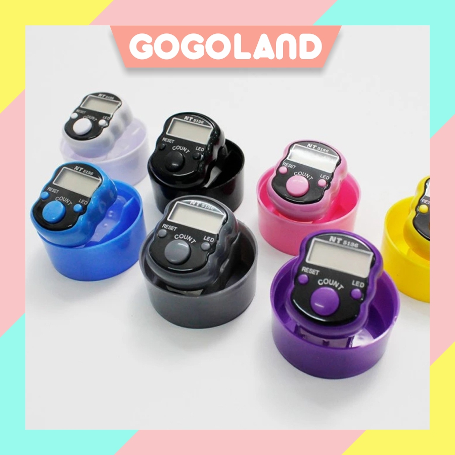 GOGOLAND Tasbih Digital LED Mini Alat Hitung Jari Free Kotak Model Bulat R1188