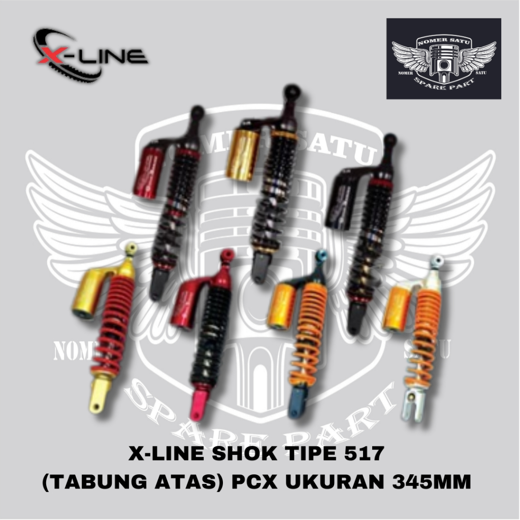 X-Line Shock Skok Shockbreaker Belakang PCX 150 Ukuran 345MM Tipe 517 Tabung Atas Original 100%
