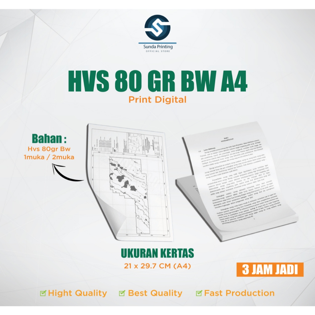 

PRINT HVS A4 BW 1MUKA / 2MUKA MINIMAL 20LEMBAR