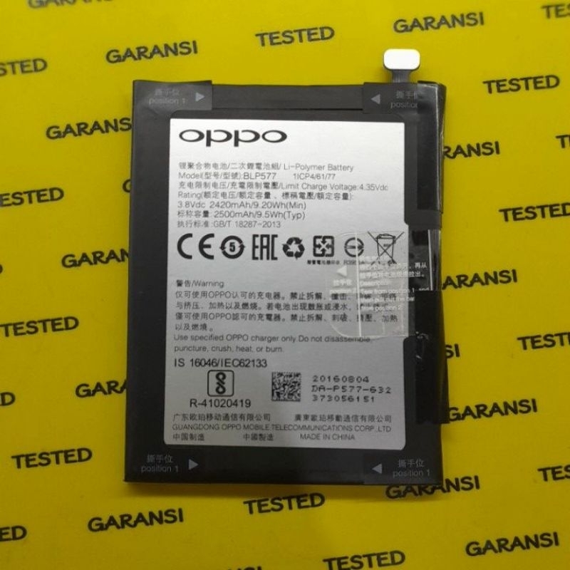 Baterai OPPO BLP577 Support NEO 7 • MIRROR 5 • F1F • A37 Battery Original  Bekas Copotan Tested Norm