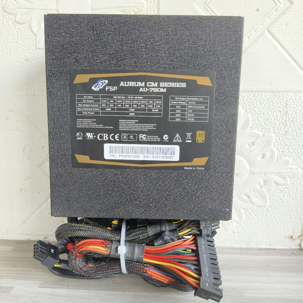 PSU GAMING FSP AURUM 750W 80+ GOLD MODULAR POWER SUPPLY