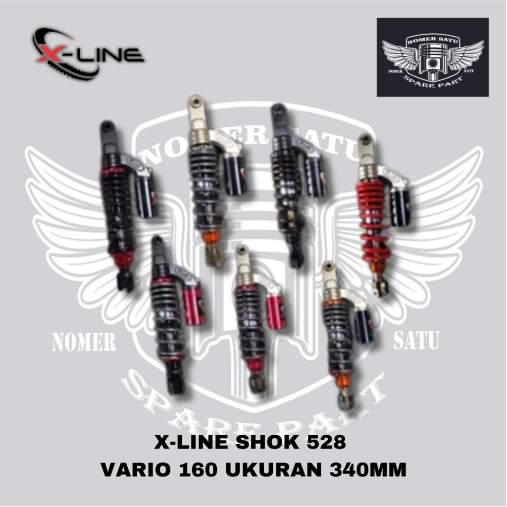 XLINE SHOK SKOK SHOCK SHOCKBREAKER BELAKANG TABUNG ATAS 528 VARIO 160 UKURAN 340MM ORIGINAL 100%