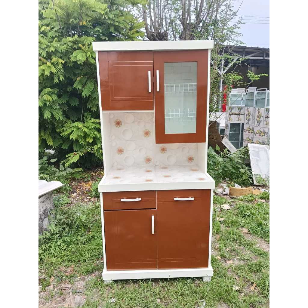 LEMARI PIRING KAYU MULTIPLEK / KITCHEN SET / RAK PIRING MINIMALIS / LEMARI SAYUR 2 PINTU
