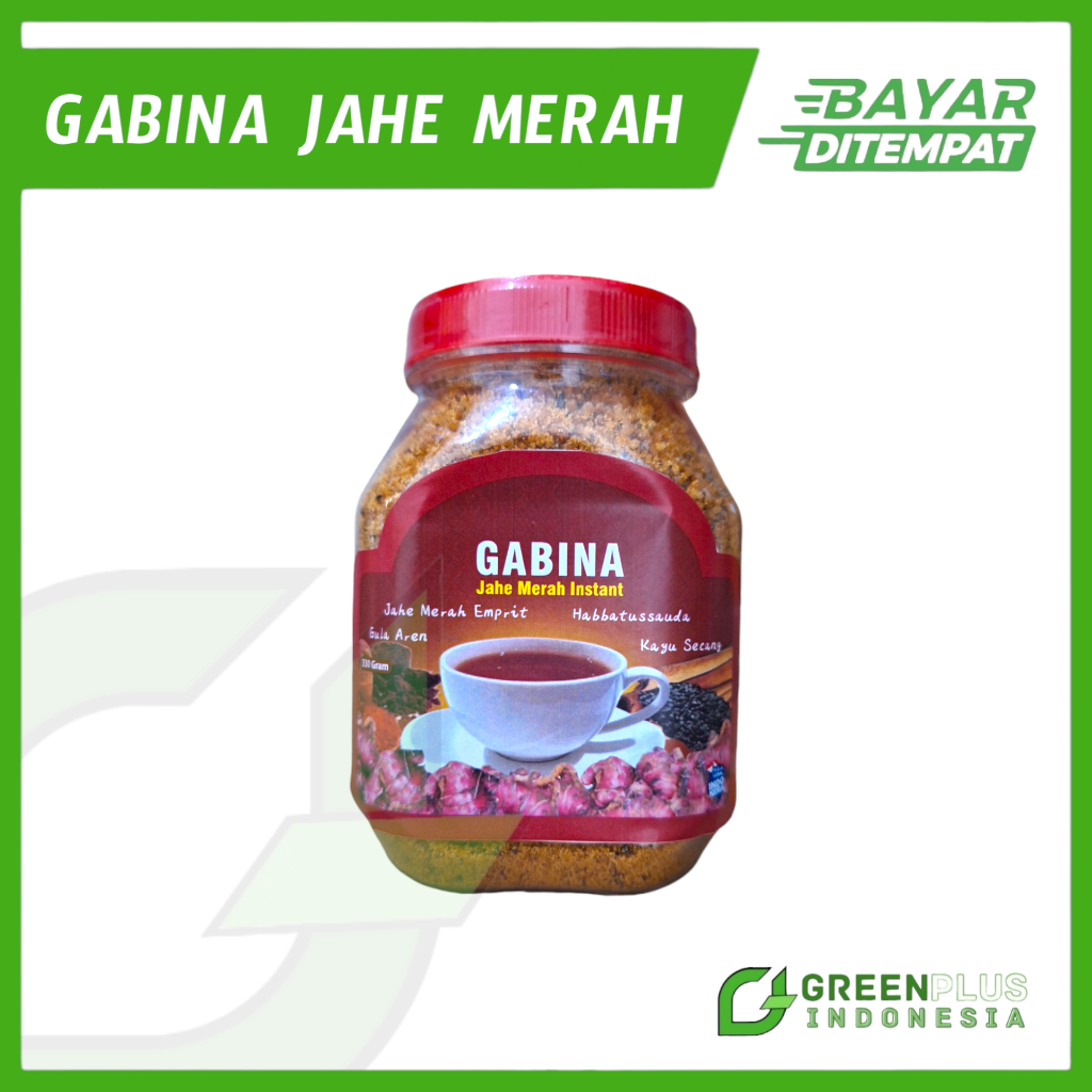 

GABINA Jahe Merah Bubuk Instan Dengan Herbal Penyegar Tubuh Jahe Merah 330 Gram