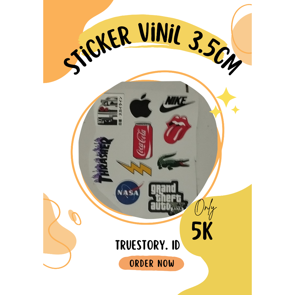 

STICKER VINIL 3.5 CM Sticker pack tumbler | helm | laptop