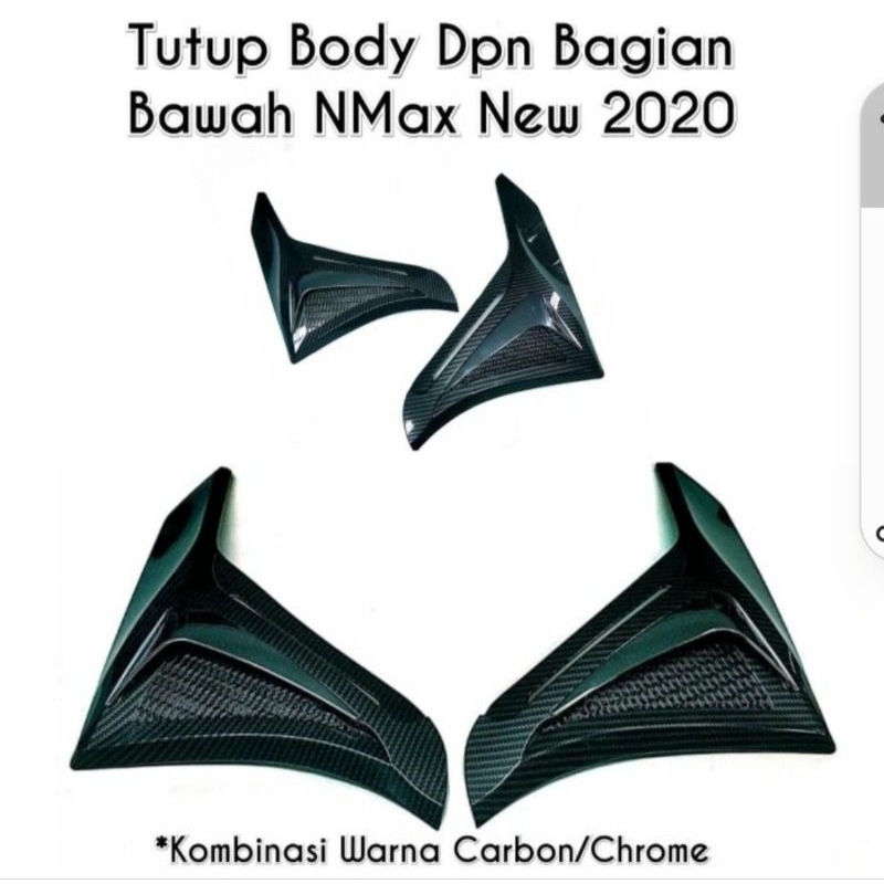 Cover Tutup Body Depan Bagian Bawah Nmax 2020 Nemo Carbon Chrome