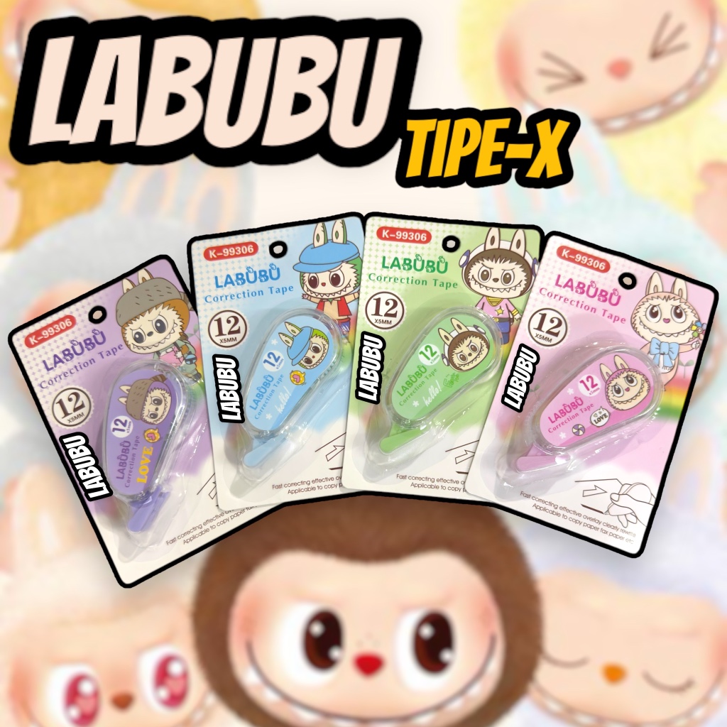 

Tipe X Roll LABUBU 8M Murah / Tip-ex 8 Meter Boneka Monster LABUBU / Alat Tulis Sekolah Kekinian