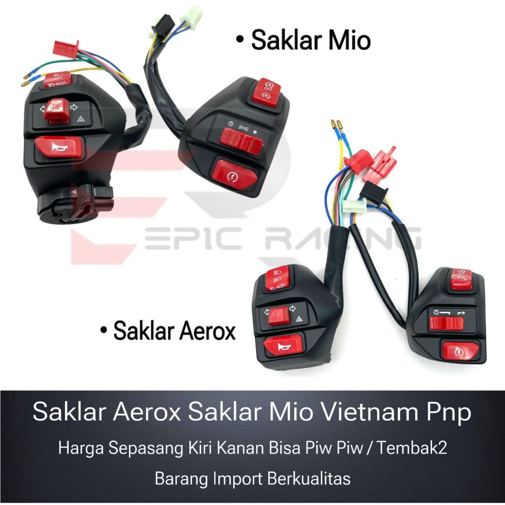 Saklar Aerox original saklar Mio Vietnam pnp Mio Sporty, Mio j, mio m3 dll