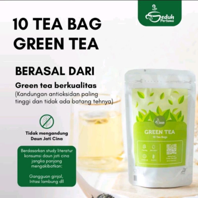 

Seduh Pertama 10 Tea Bag - Green Tea - Teh Detox & Diet | Siap Seduh Kemasan Ekonomis dalam kantong
