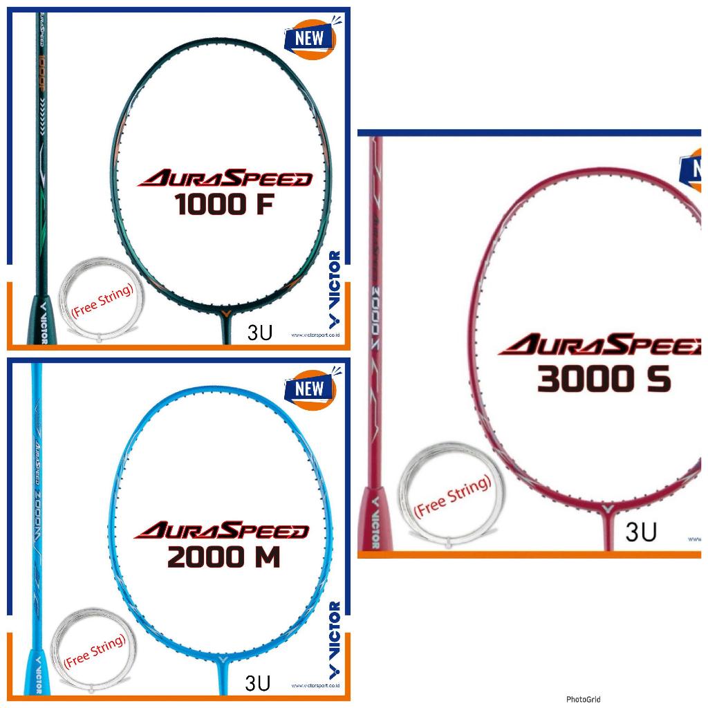 Raket Victor Auraspeed 1000F/2000M/3000S Original Terbaru