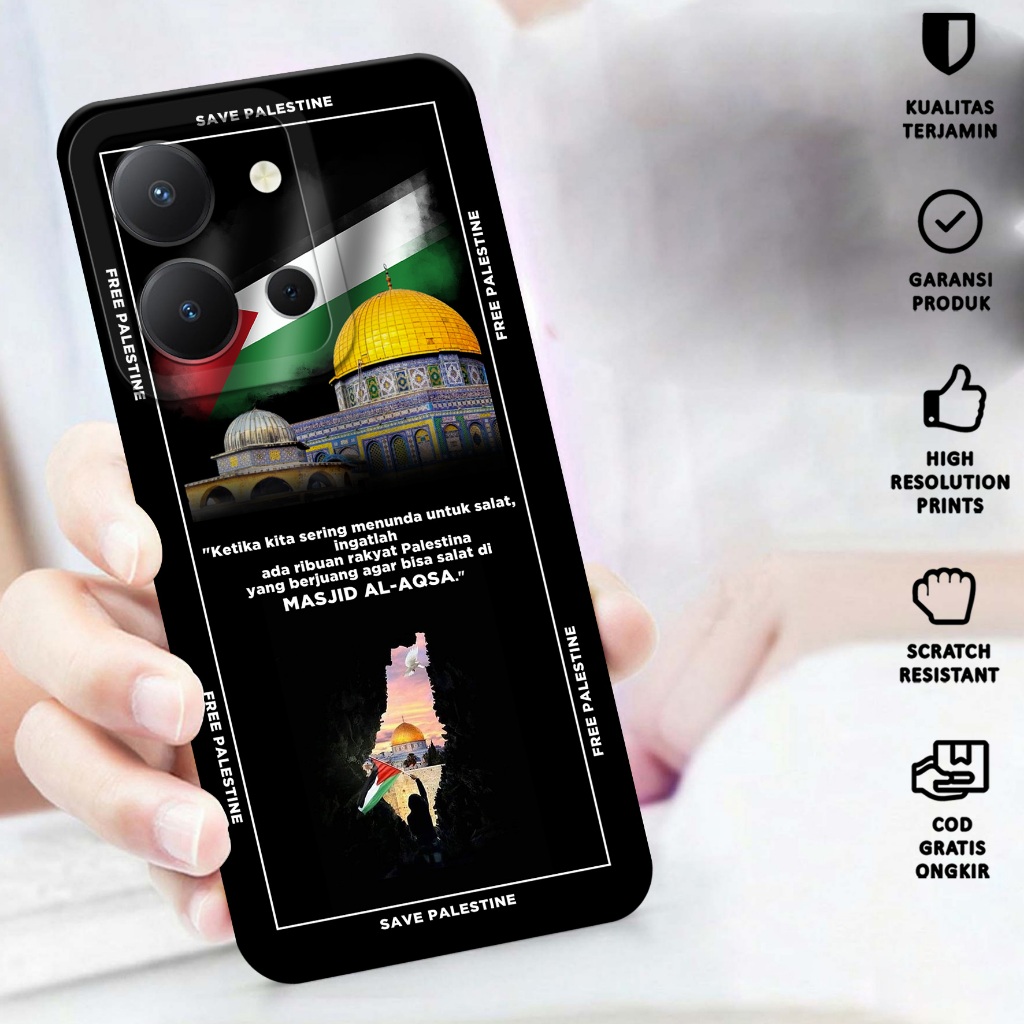 Softcase Vivo Y27S - Case Vivo Y27S - Casing Hp Vivo Y27S Motif PALESTINE - Case Hp Vivo Y27S - Casi