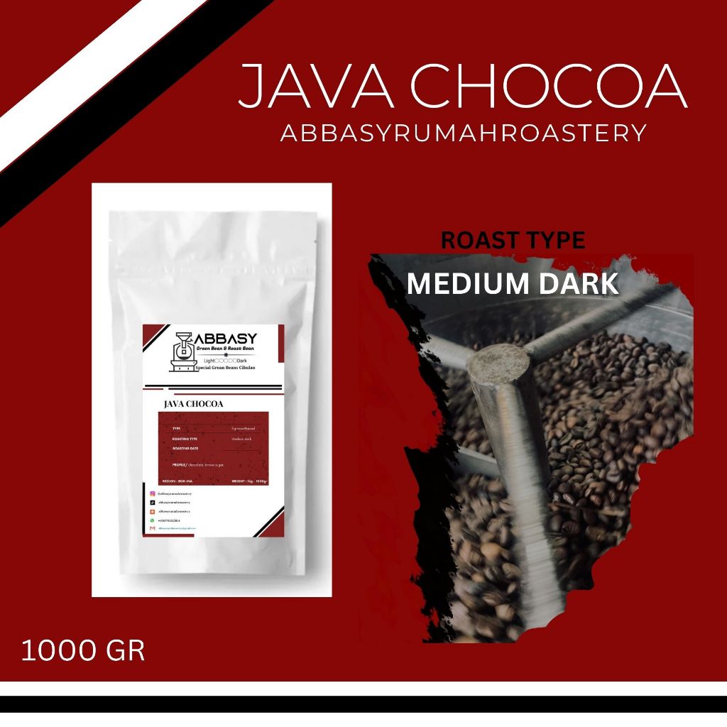 

biji kopi (PREMIUM) Java Chocoa robusta grid 1 abbasy rumah roastery