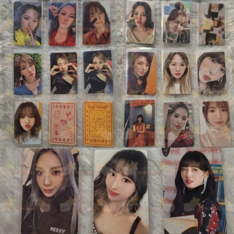 [PHOTOCARD OFFICIAL] WENDY IRENE RED VELVET TAEYEON SNSD MOMO TWICE PC LUCKY CARD QUEENDOM RBB RED