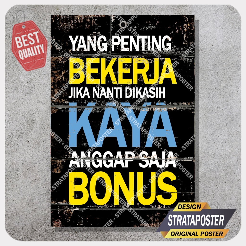 Poster dinding kamar cowok Hiasan katakata motivasi