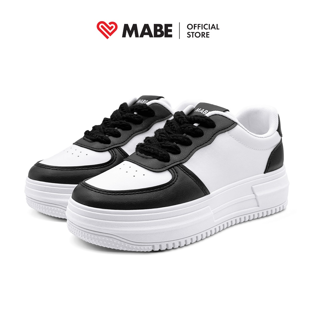 MABE Lisa Sepatu Sneakers Wanita Sport Shoes Putih Hitam Kerja Kasual Korea Black White